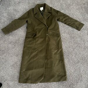 Avec Les Filles Olive Green Trench Coat